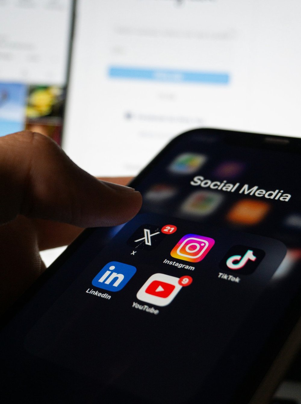 An array of laptops showing code